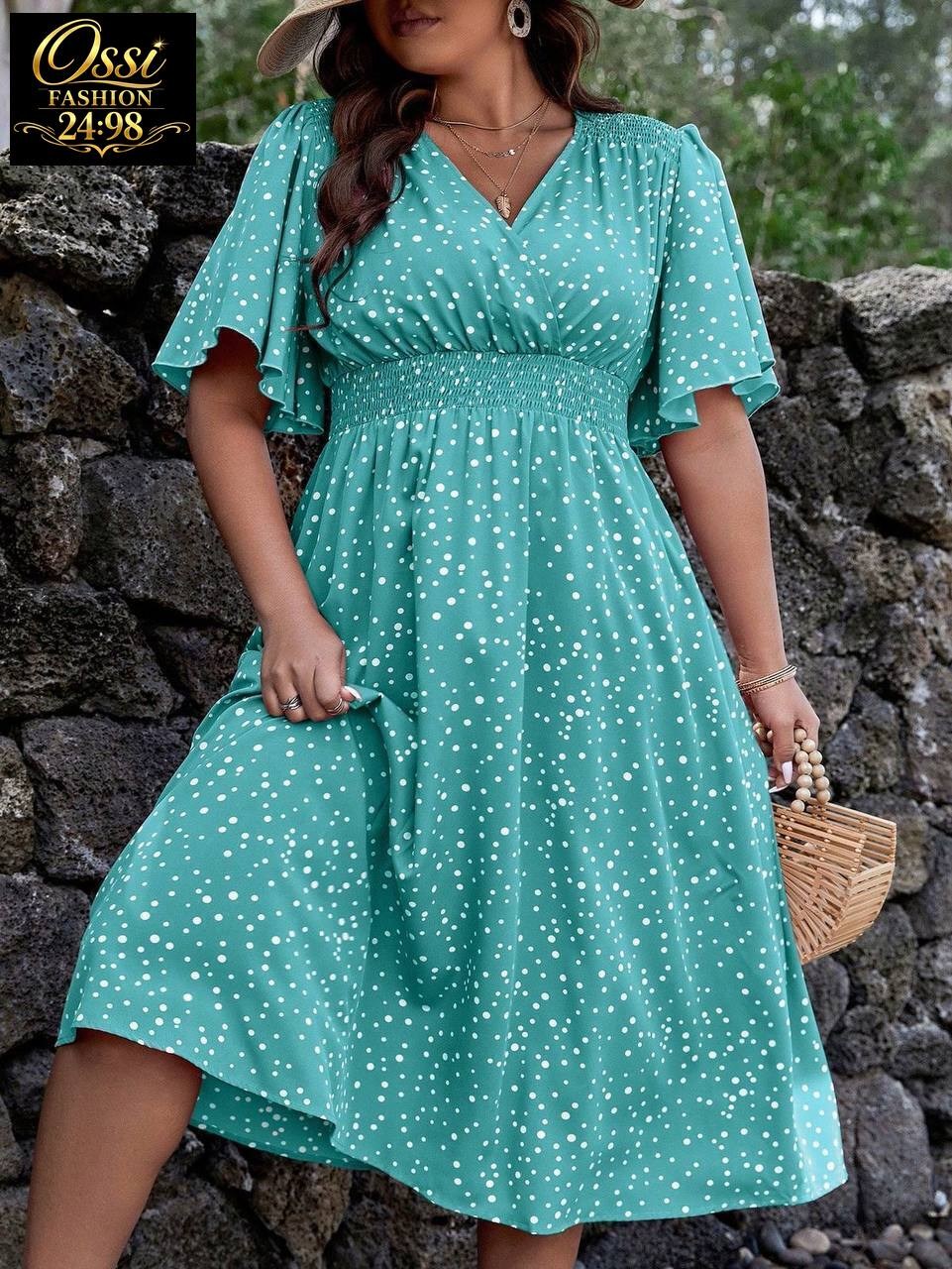 женственное платье в горошек,летнее женское платье,платья в горошек,платье с поясом,платья для полных