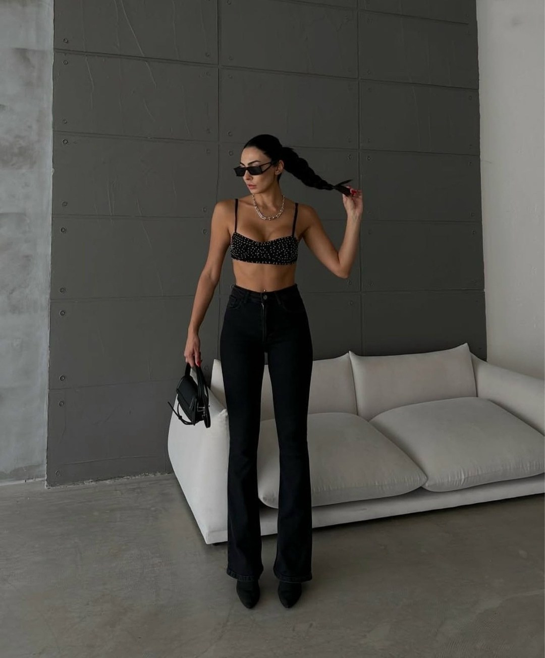 джинсы клеш женские с высокой посадкой черные zolinelli,женские джинсы,женские джинсы и брюки,джинсы стрейч,джинсы хб