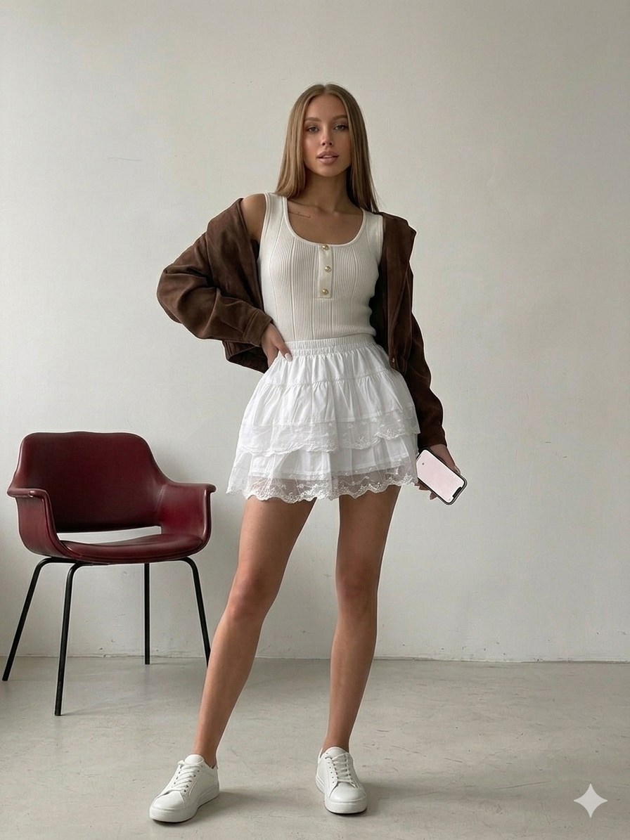 юбка с оборками,женская кружевная мини-юбка с оборками,кружевная юбка,юбка с рюшами,юбка