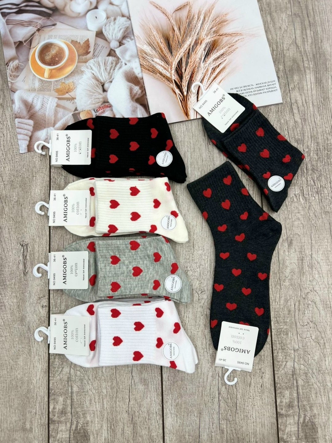 носки женские,носки женские 10 пар,носки женские хлопковые,носки женские с сердечками,носки женские короткие с сердечками