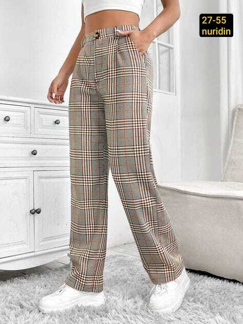 брюки в клетку,брюки в клетку с карманами,женские брюки,брюки женские клетчатые,клетчатые штаны широкие