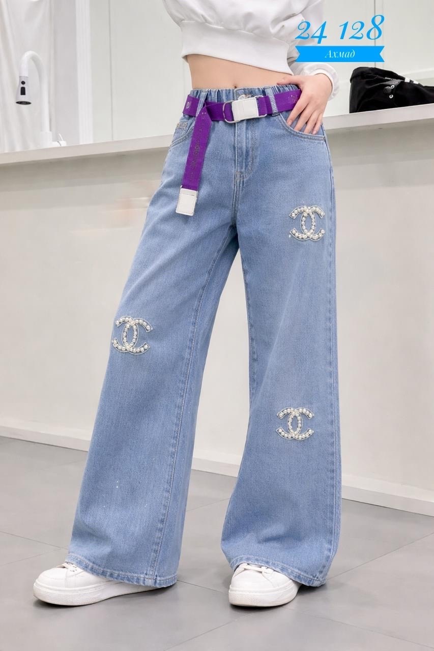 джинсы шанель,джинсы chanel,джинсы женский chanel бело-синий,джинсы для девочек,джинсы шанель с лого