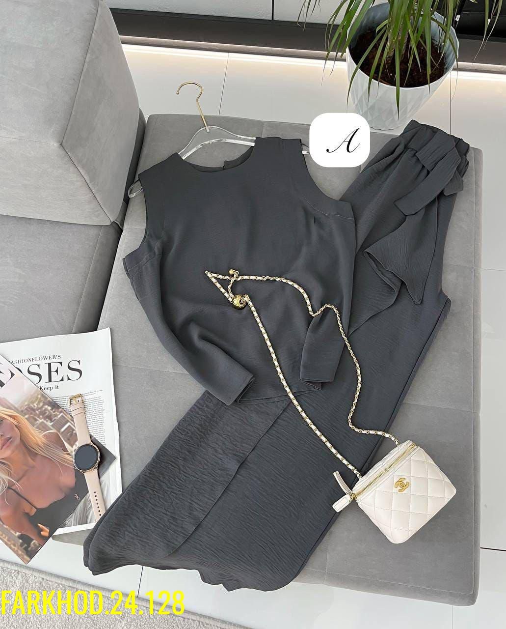 женский костюм двойка,костюм брючный вечерний с драпировкой,брючной костюм,костюм женский,костюм брючный вечерний с драпировкой цвет светло-серый