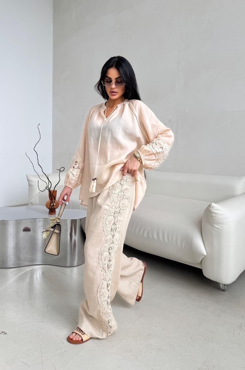 льняной костюм,льняной костюм женский,льняной брючный костюм,модная ,костюм miu miu