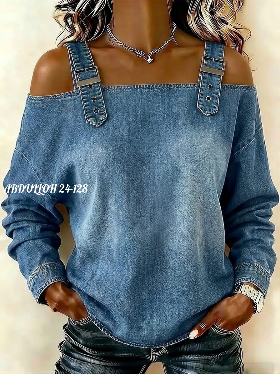 джинсовая кофта,джинсовая блузка с открытыми плечами,джинсовая блузка,блузки из джинса,кофта женская