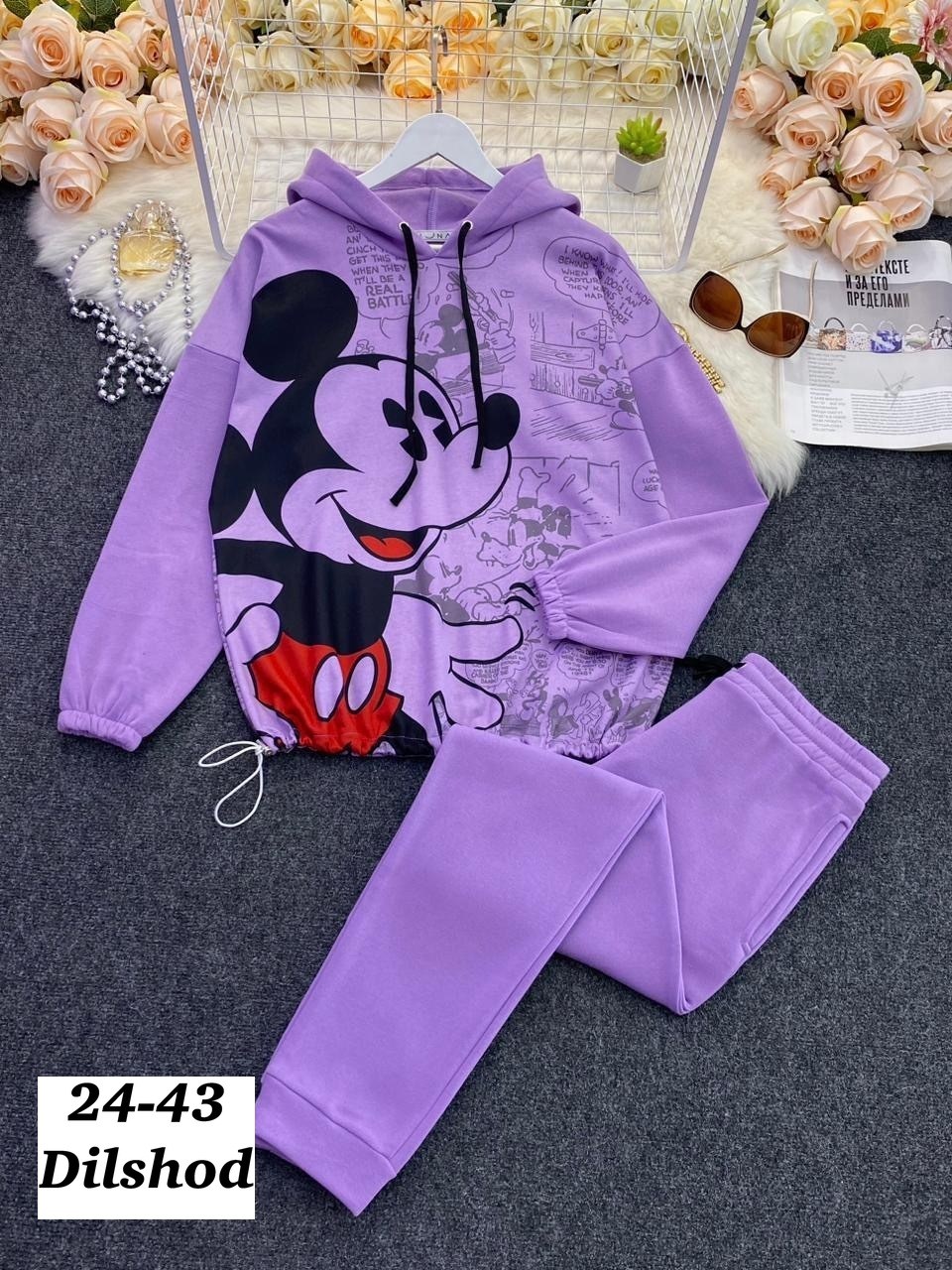 cпортивный костюм теплый,женский спортивный костюм на флисе,спортивный костюм микимаус женский,спортивный костюм женский с микки маусом,костюм на флисе