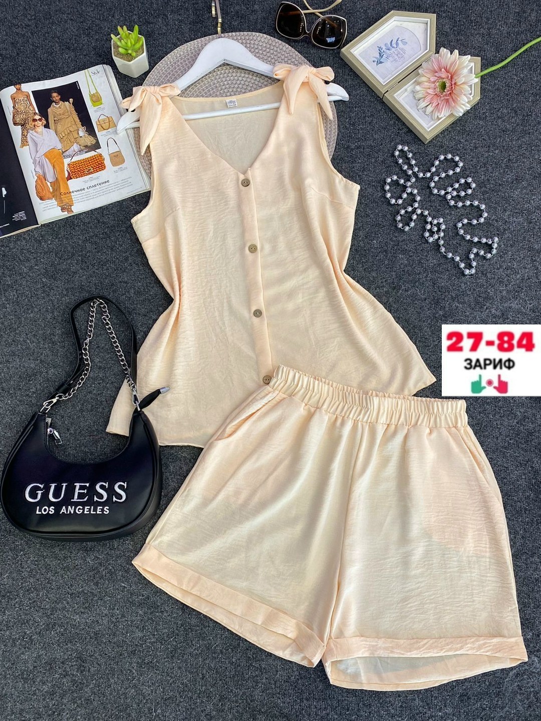 костюм женский,женская пижама,пижама женская костюм,женский костюм с шортами,костюм бежевый