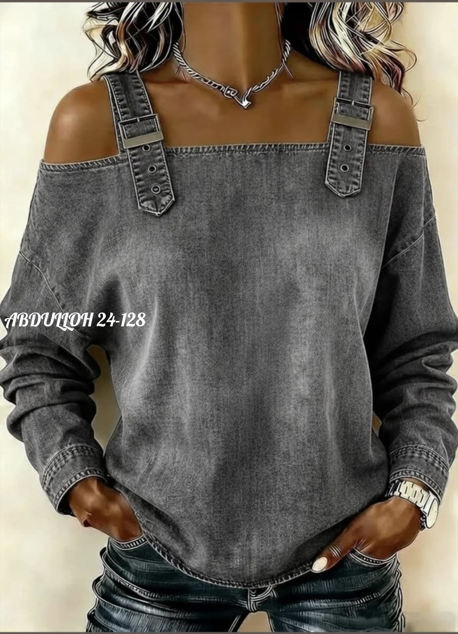 джинсовая кофта,джинсовая блузка с открытыми плечами,джинсовая блузка,блузки из джинса,кофта женская