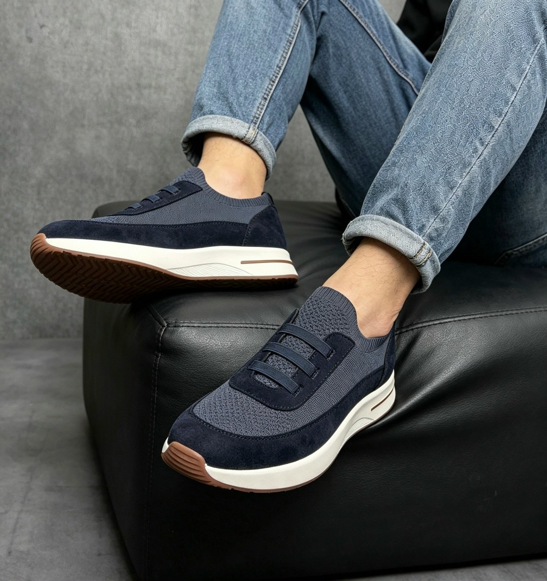 замшевые кроссовки loro piana week end walk - blue,кроссовки loro piana,,замшевые кроссовки,мужские кроссовки