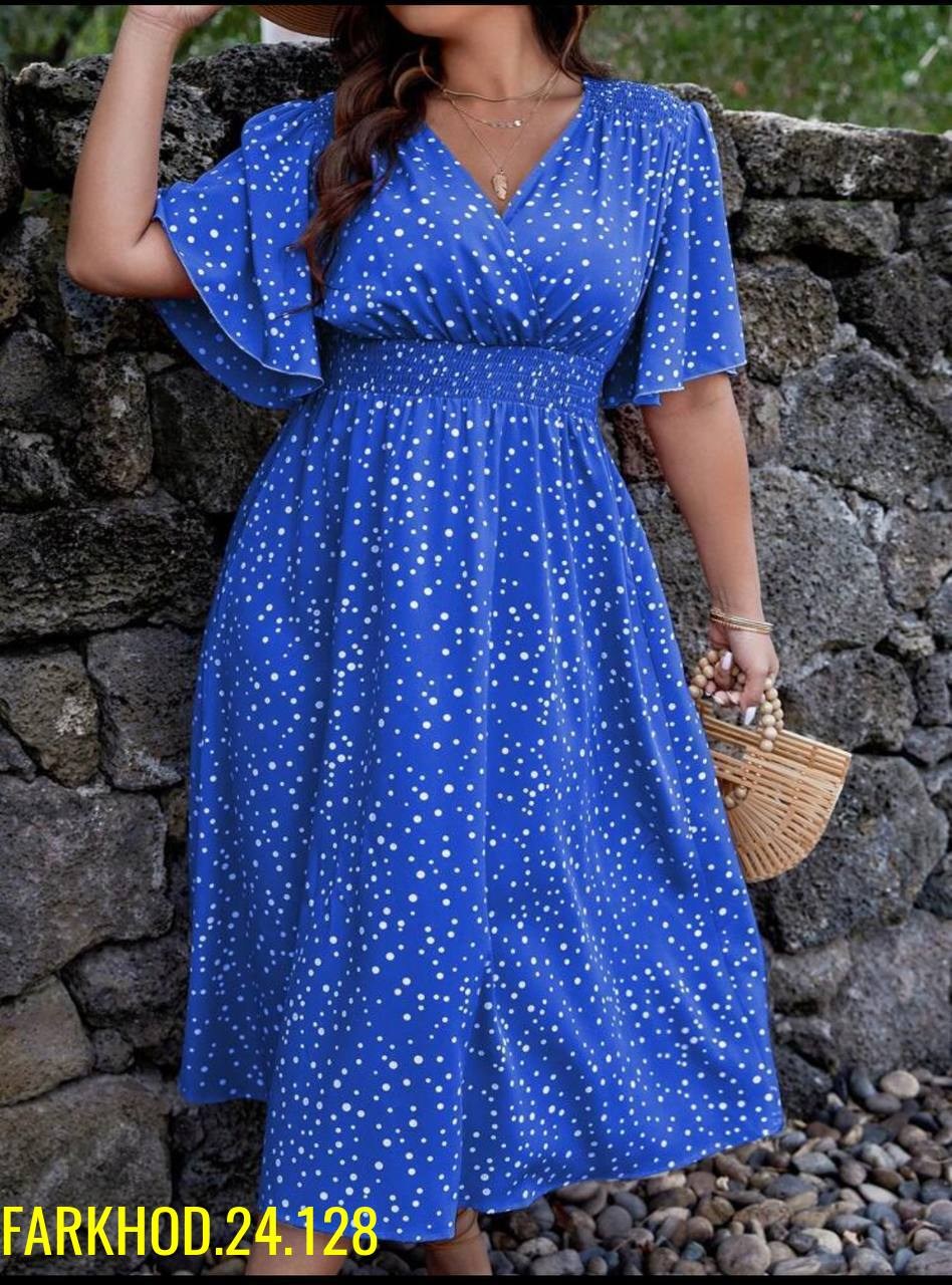 повседневное платье в горошек,платья в горошек,повседневное платье в горох,платье летнее,женские платья больших размеров