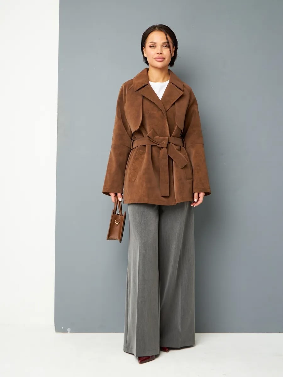 замшевая куртка,женская куртка из замши шоколад,куртка замшевая демисезонная,замшевая куртка с поясом,куртка замшевая женская