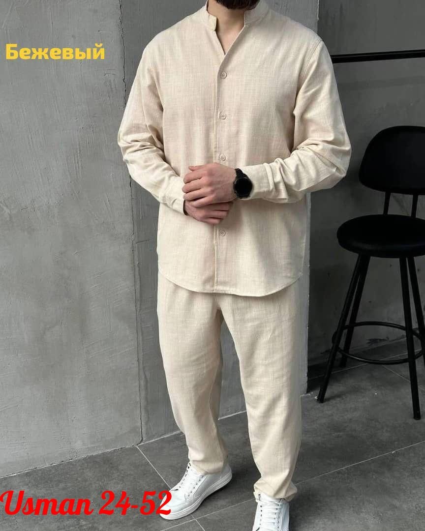 костюм из льна мужской,костюм льняной мужской арт. 11472350,льняной костюм мужской,костюм для мужчин лен,костюм брючный с рубашкой