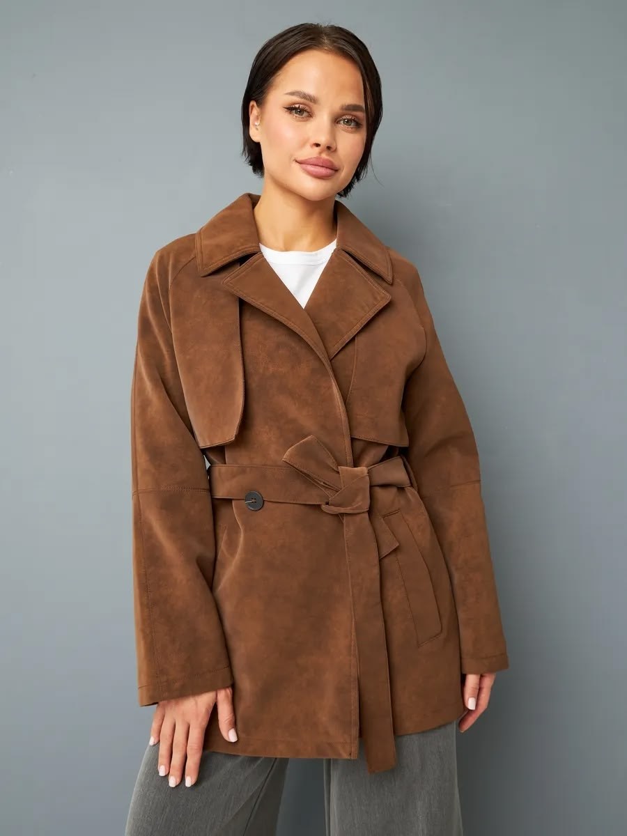 замшевая куртка,женская куртка из замши шоколад,куртка замшевая демисезонная,замшевая куртка с поясом,куртка замшевая женская