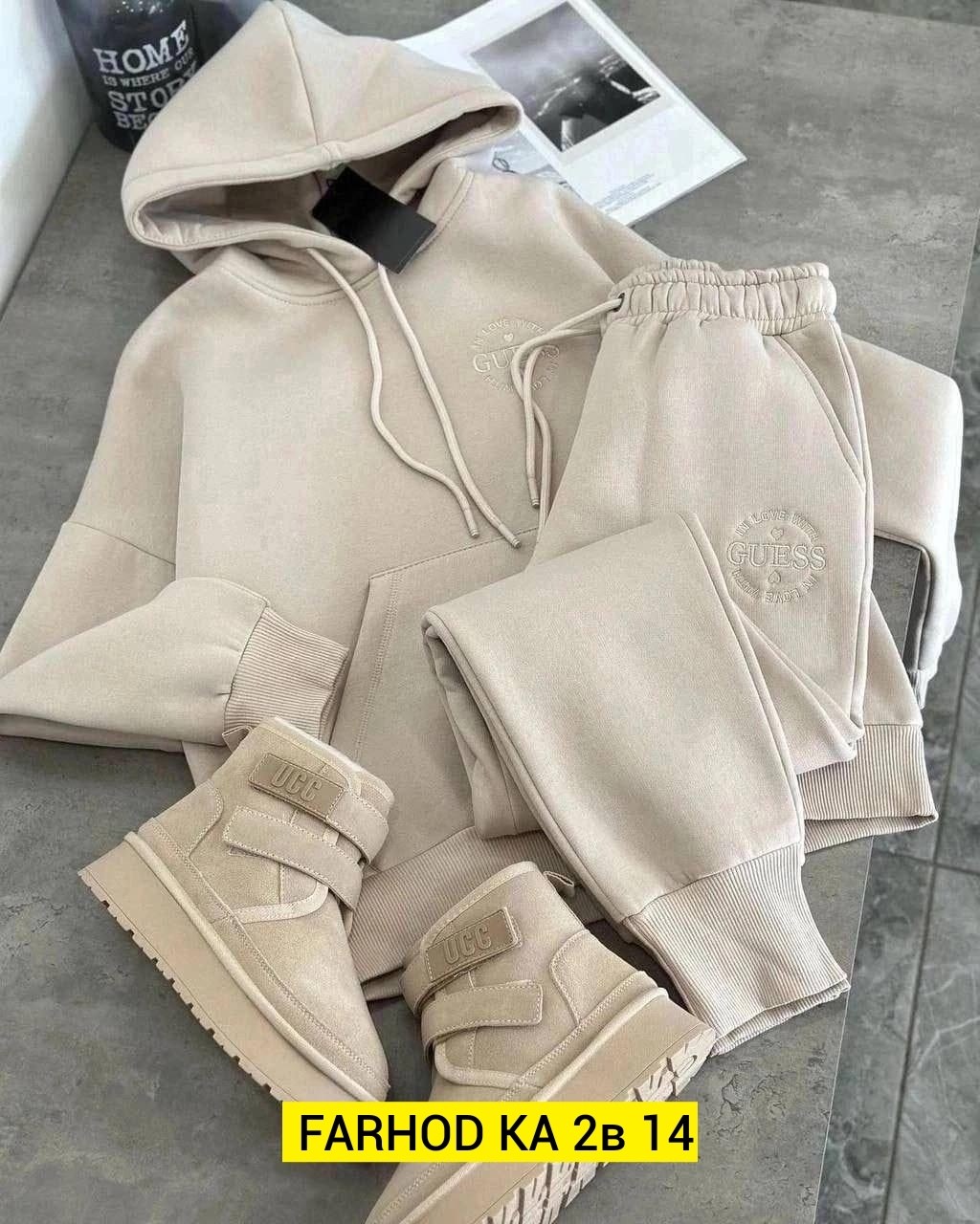 костюм на флисе,костюм guess,спортивный костюм guess трехнитка на флисе,спортивные костюм,спортивный костюм трехнитка