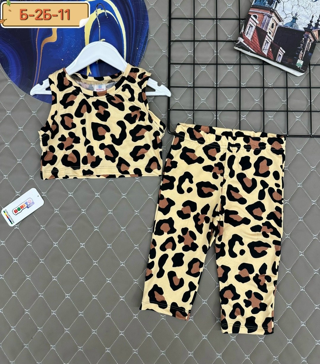 летний костюм из бамбука для девочки happyfox,костюм для девочек happyfox мультицвет,костюм для девочки,костюм детский летний с бриджами happyfox,детский летний костюм для девочек