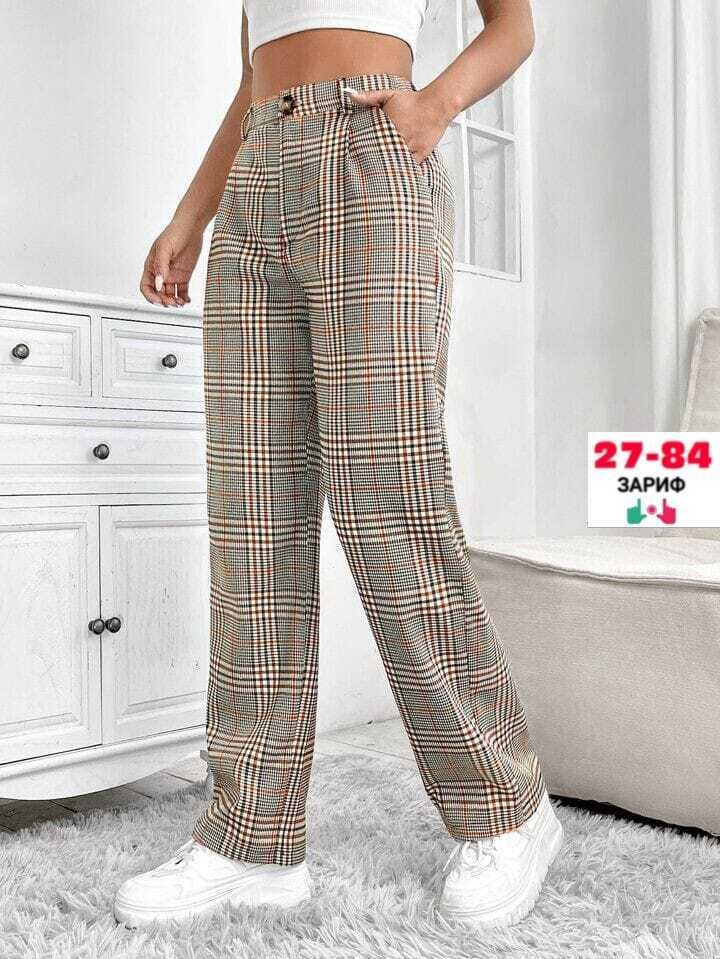 брюки в клетку,брюки в клетку с карманами,теплые брюки в клетку женские,брюки женские в клетку,женские брюки