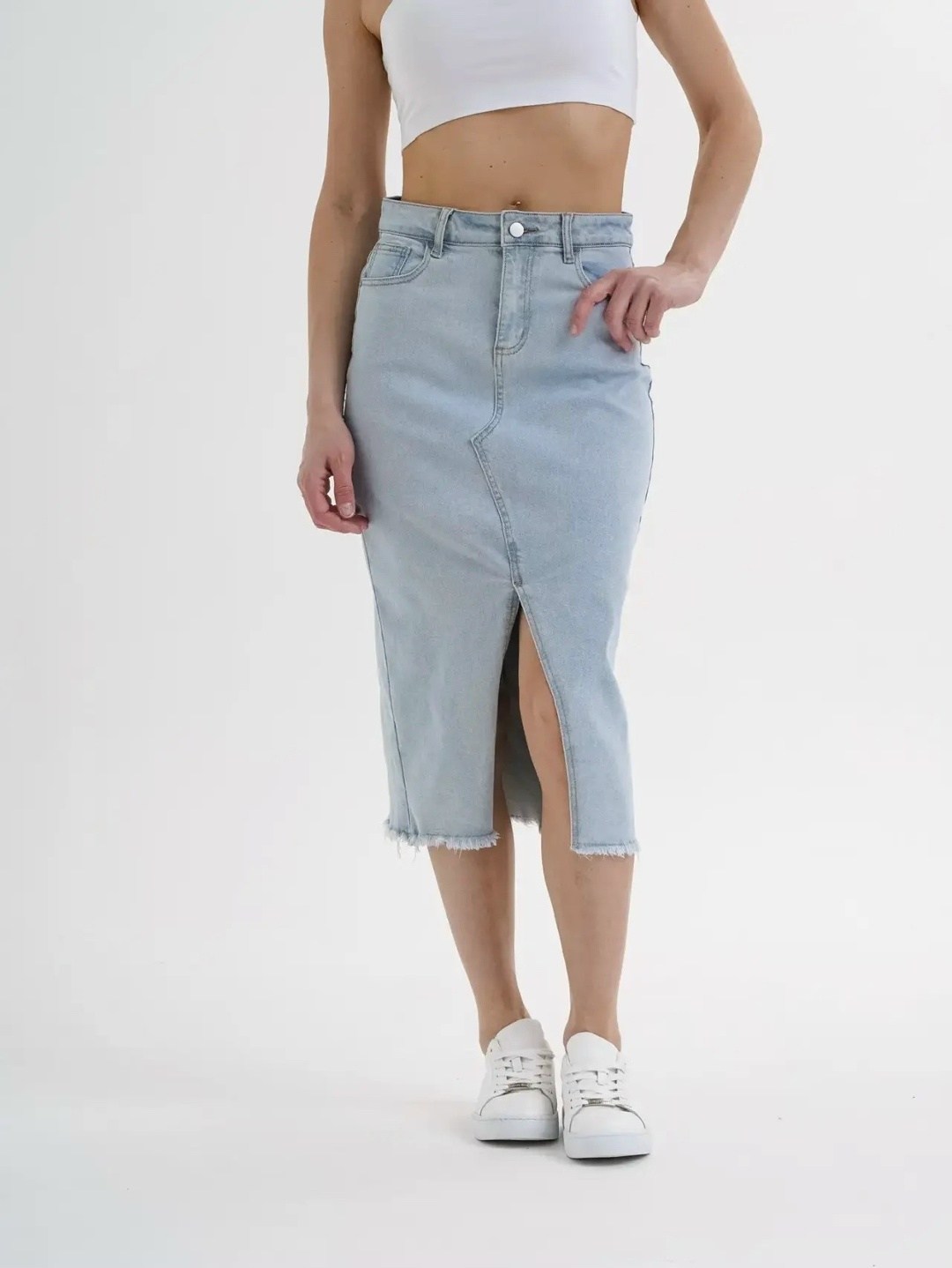 юбка джинсовая миди с разрезом,джинсовая юбка с разрезом,юбка джинсовая миди,джинсовая юбка,юбка джинсовая миди с разрезом спереди