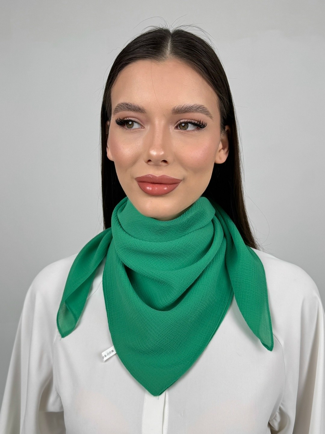 платок шелковый на голову шею,женские платки,платки косынка,однотонный женский платок,платок шифоновый