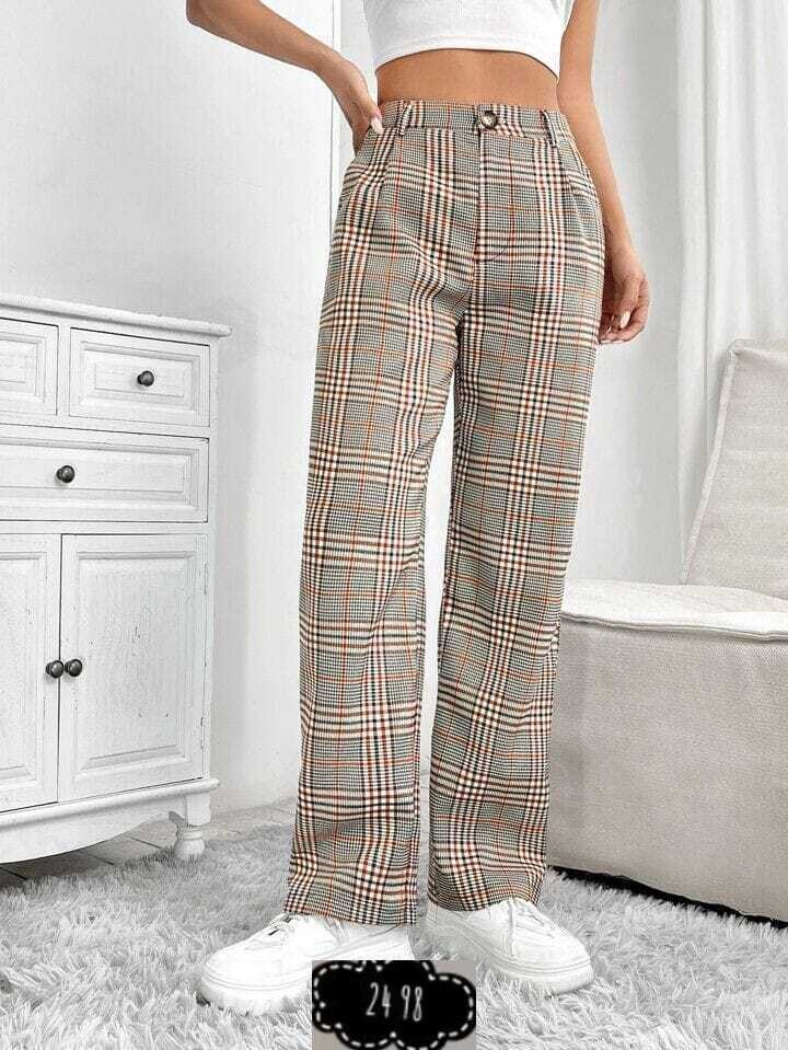 брюки в клетку,брюки в клетку с карманами,теплые брюки в клетку женские,штаны в клетку,широкие брюки в клетку