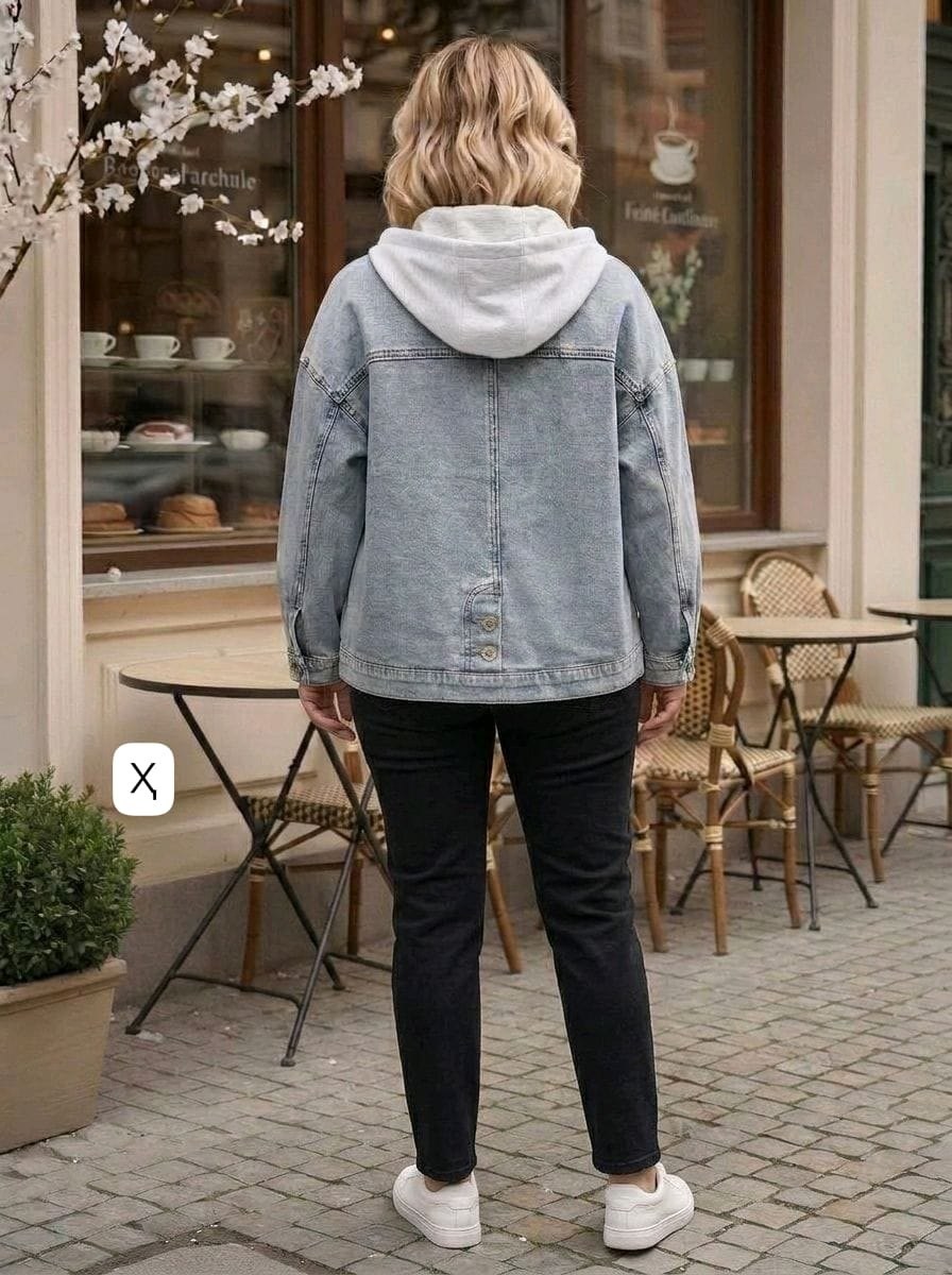 женские джинсовые куртки больших размеров,джинсовые куртки женские,джинсовая куртка,джинсовая куртка sela oversize,женская джинсовая куртка с капюшоном