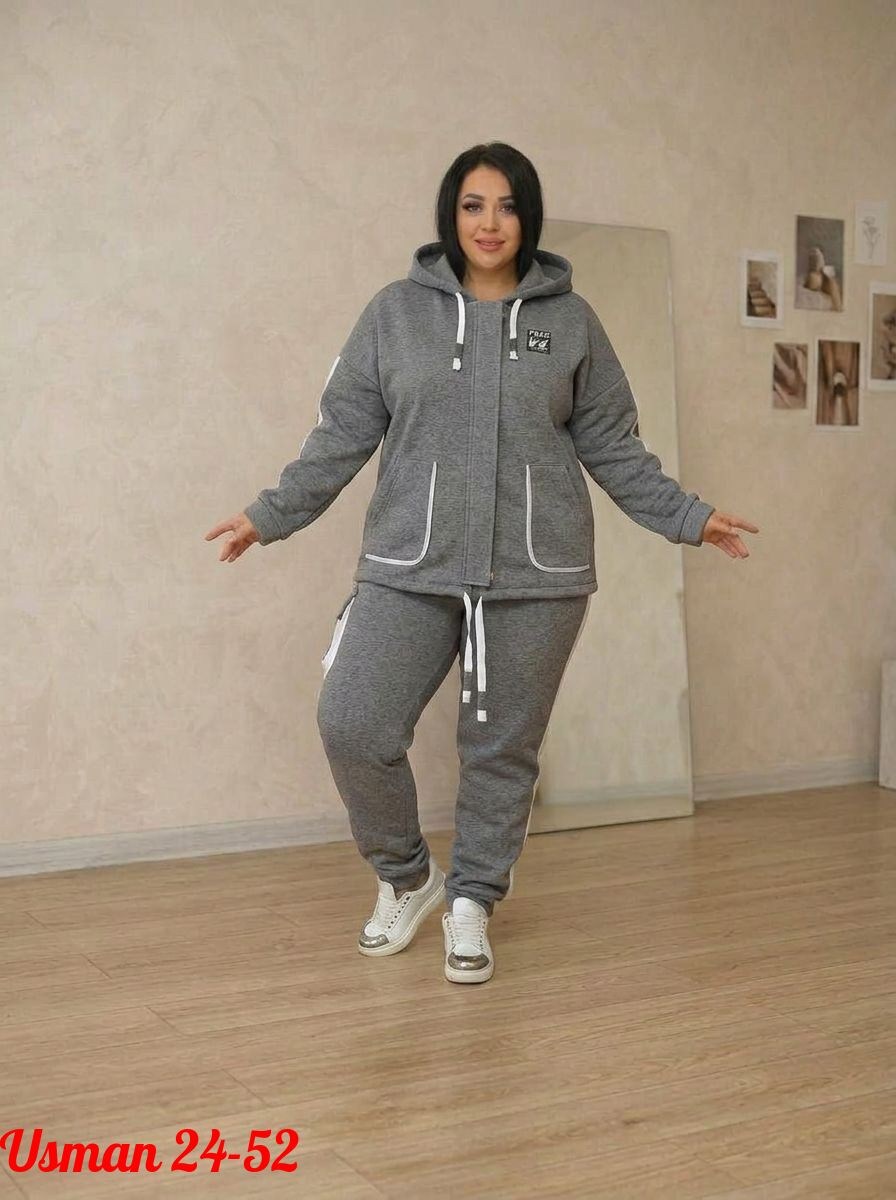 костюм двойка на флисе,костюм двойка женский на флисе,спортивный костюм больших размеров теплый,cпортивный костюм женский на флисе,костюм спортивный больших размеров теплый арт. 11631907