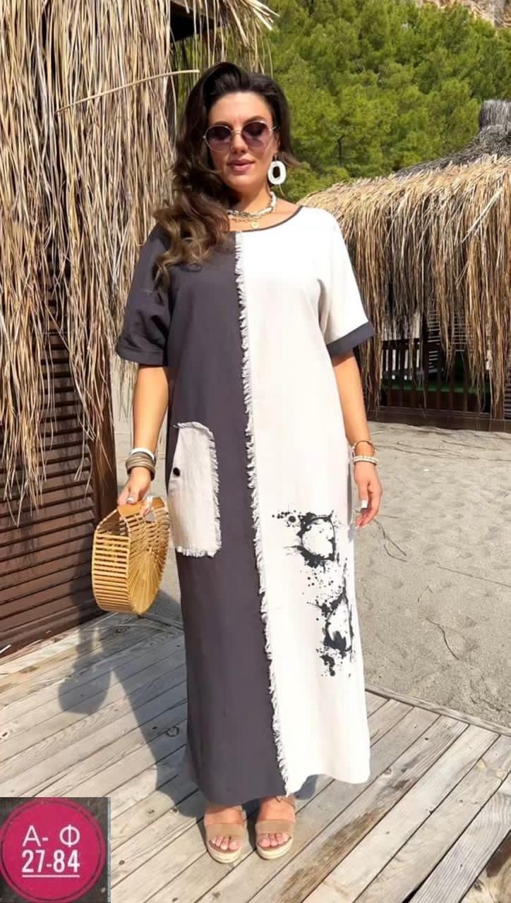 льняные платья,платье женской,платье летнее,комбинированное платье,платья для полных