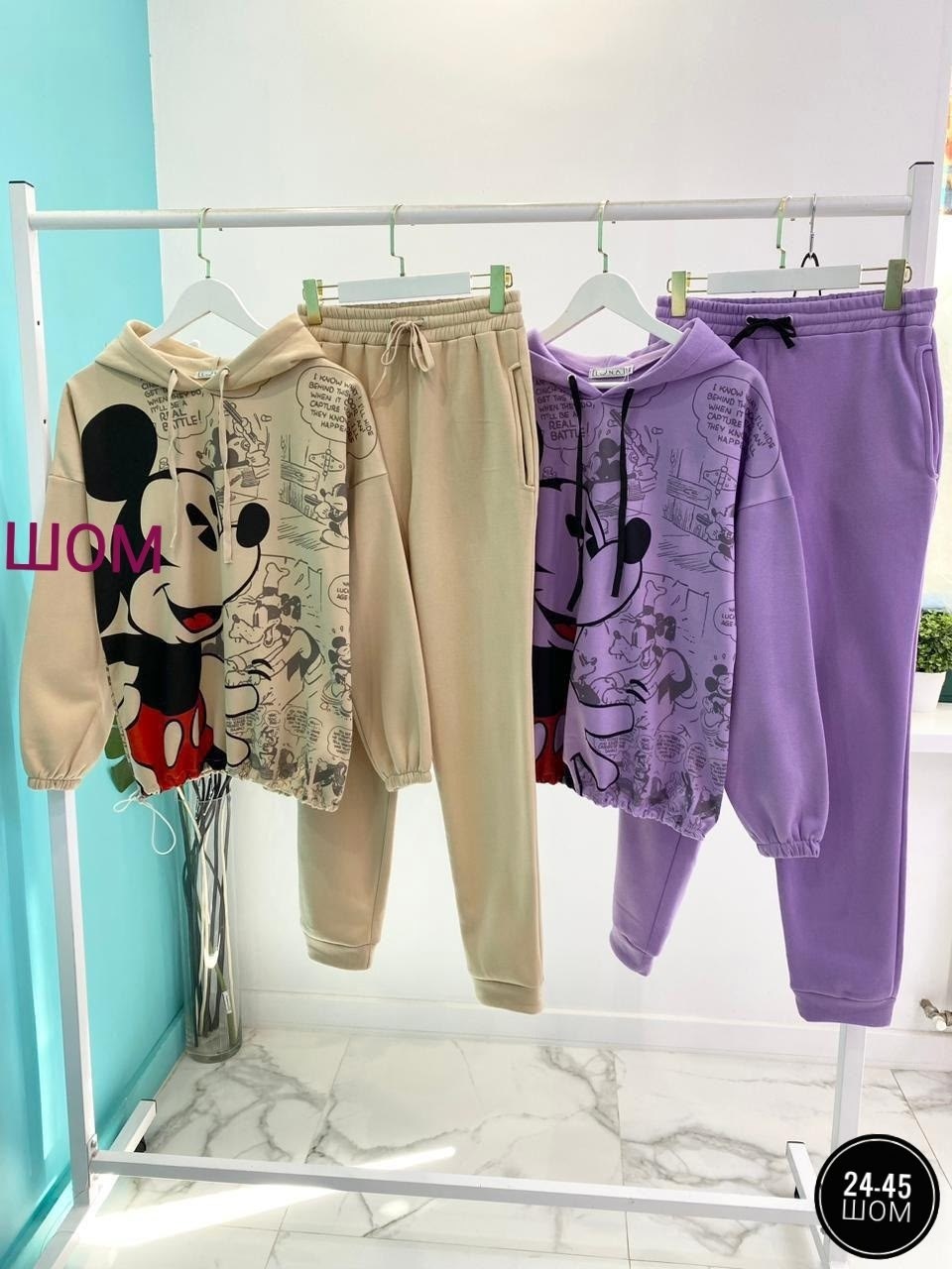 костюм с микки маусом,спортивный костюм с принтом микки маус,женский спортивный костюм на флисе микки,костюм теплый,костюм с микки маусом женский