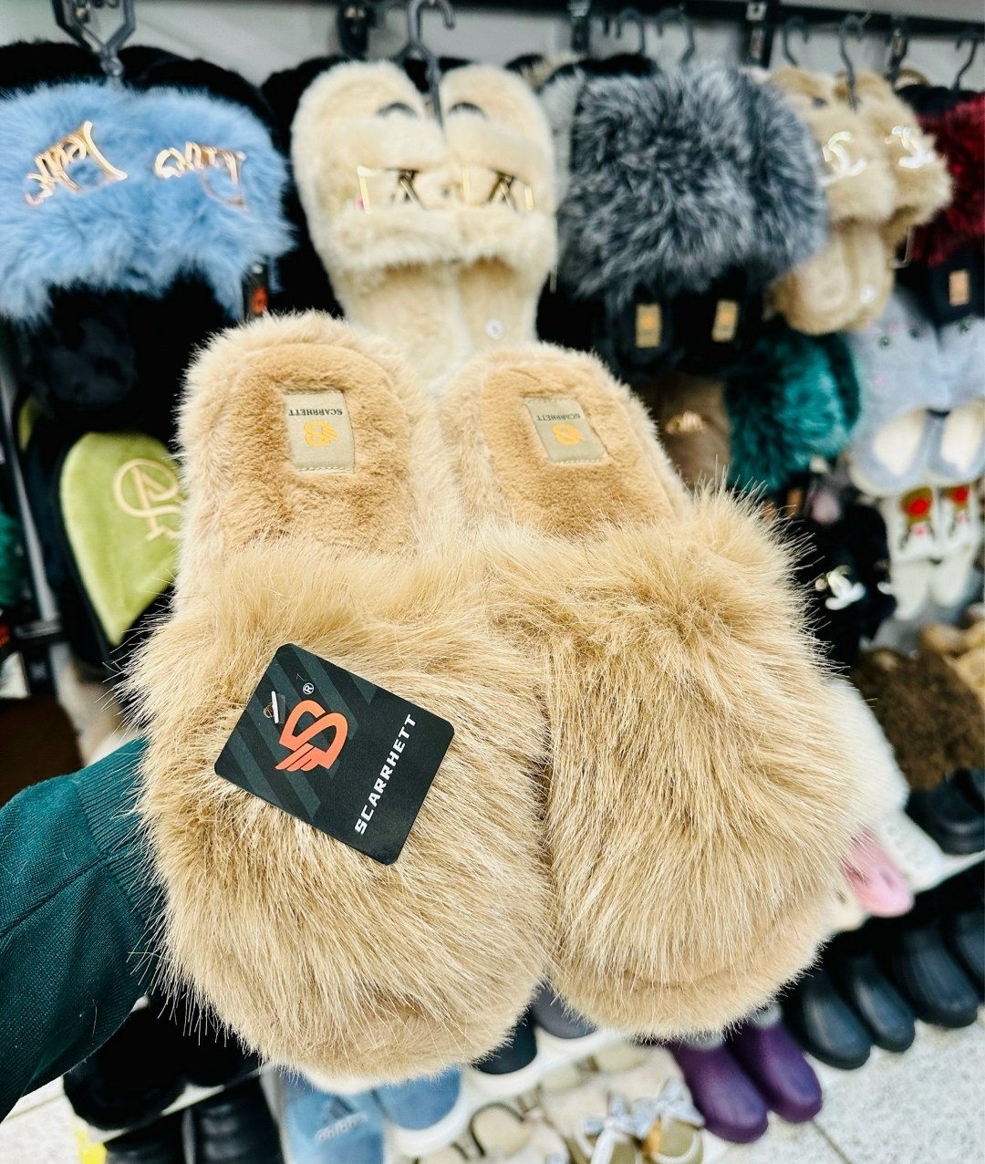 тапочки с мехом брендовые,,домашние тапочки пушистые,тапки меховые летние,меховые тапочки