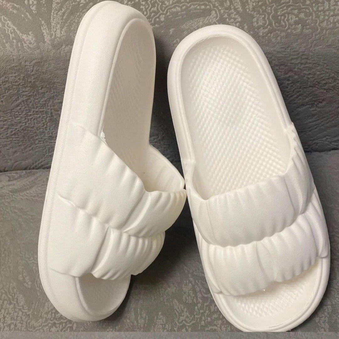 шлепки тапочки резиновые isco home textile цвет белый,шлепки тапочки резиновые isco home textile,шлепанцы изи,дутые шлепки женские,тапочки модные