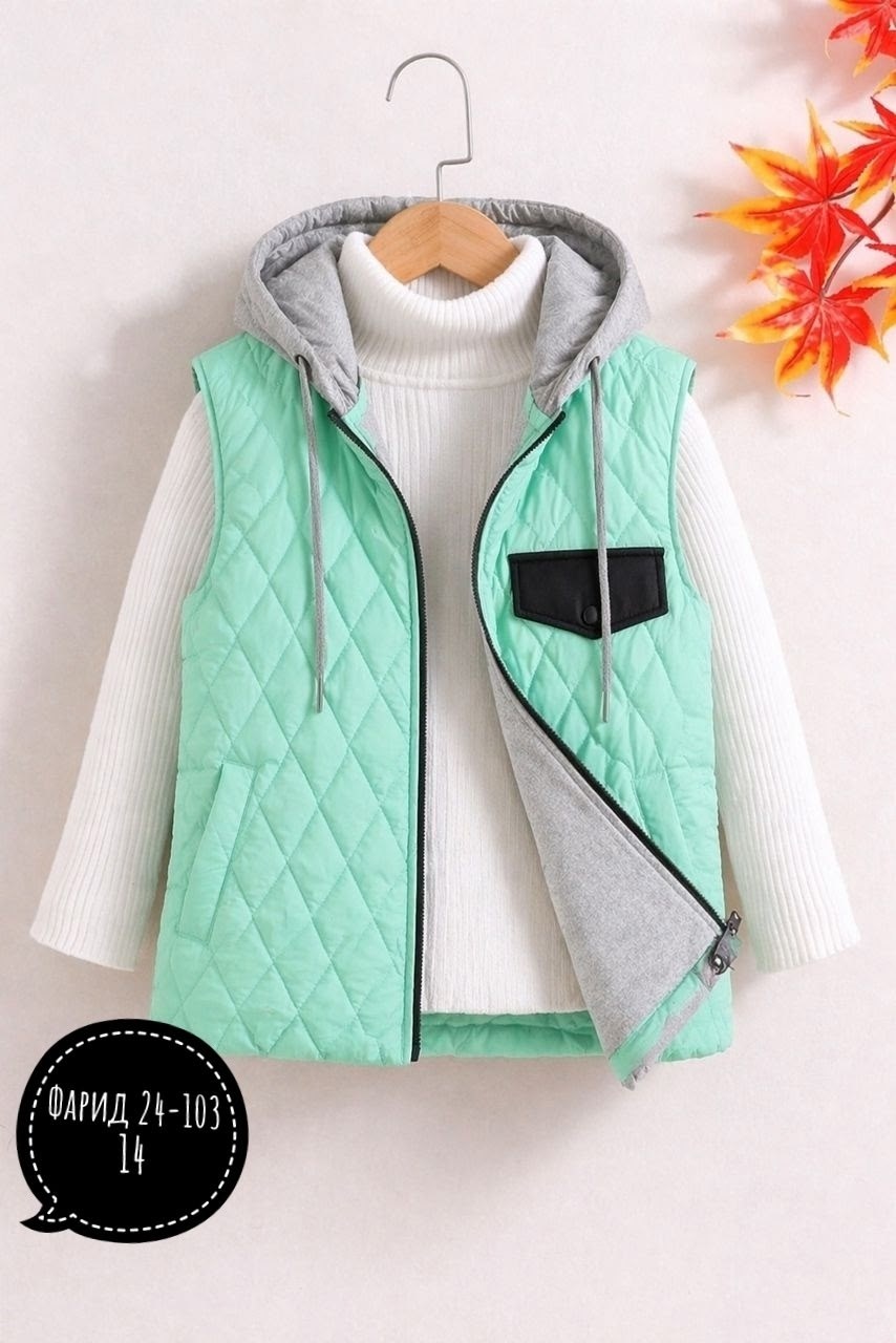 жилет детский,теплый жилет,жилет утепленная,жилетка на синтепоне,жилет утепленный diel детский