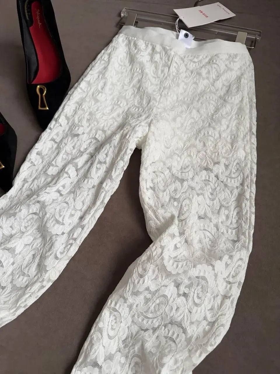 кружевные брюки,брюки из кружева,брюки кружевные прозрачные гипюровые,брюки с кружевом,кружевные белые брюки