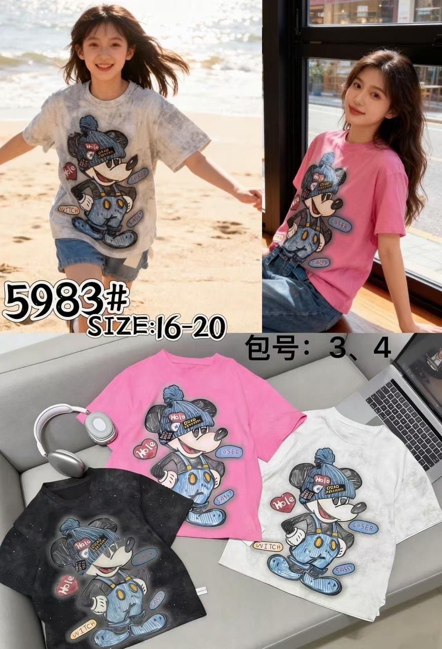 футболки для девочек,футболки юникло дисней,футболки детские,футболка женская оверсайз № 692-1,детская футболка