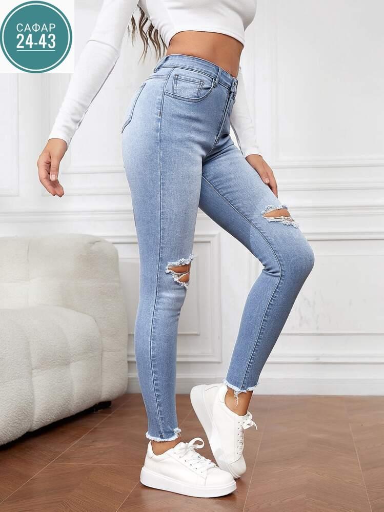 женские джинсы,рваные джинсы скинни,узкие джинсы,джинсы скинни с высокой талией,джинсы модные