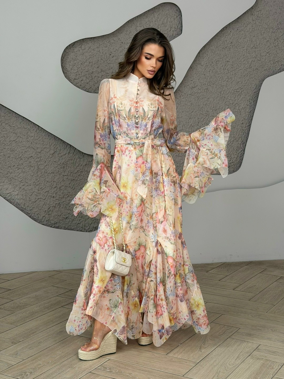 шифоновое платье,платье,модное платье,длинное платье,платья бохо