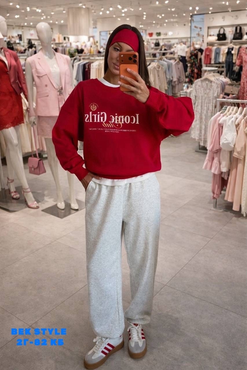 свитшот оверсайз бордовый с принтом old money assertive,женский свитшот оверсайз,костюм женский спортивный,женский костюм