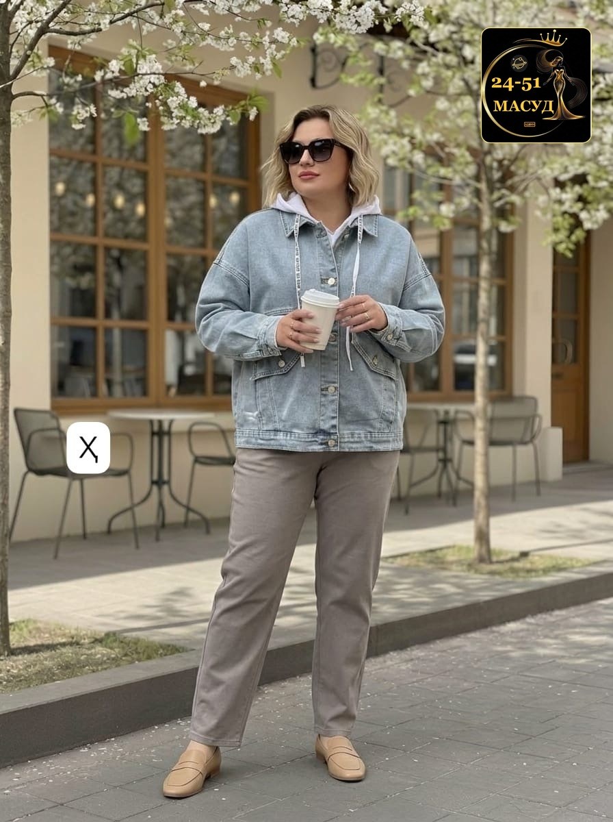 джинсовая женская куртка,джинсовая куртка,джинсовая куртка sela oversize,джинсовая куртка больших размеров,джинсовая куртка с капюшоном больших размеров