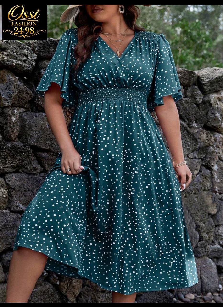 женственное платье в горошек,летнее женское платье,платья в горошек,платье с поясом,платья для полных