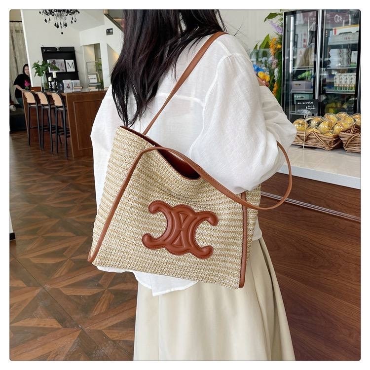 сумка летняя,плетеная сумка,модная сумка,большая вместительная сумка тоут,женская соломенная сумка