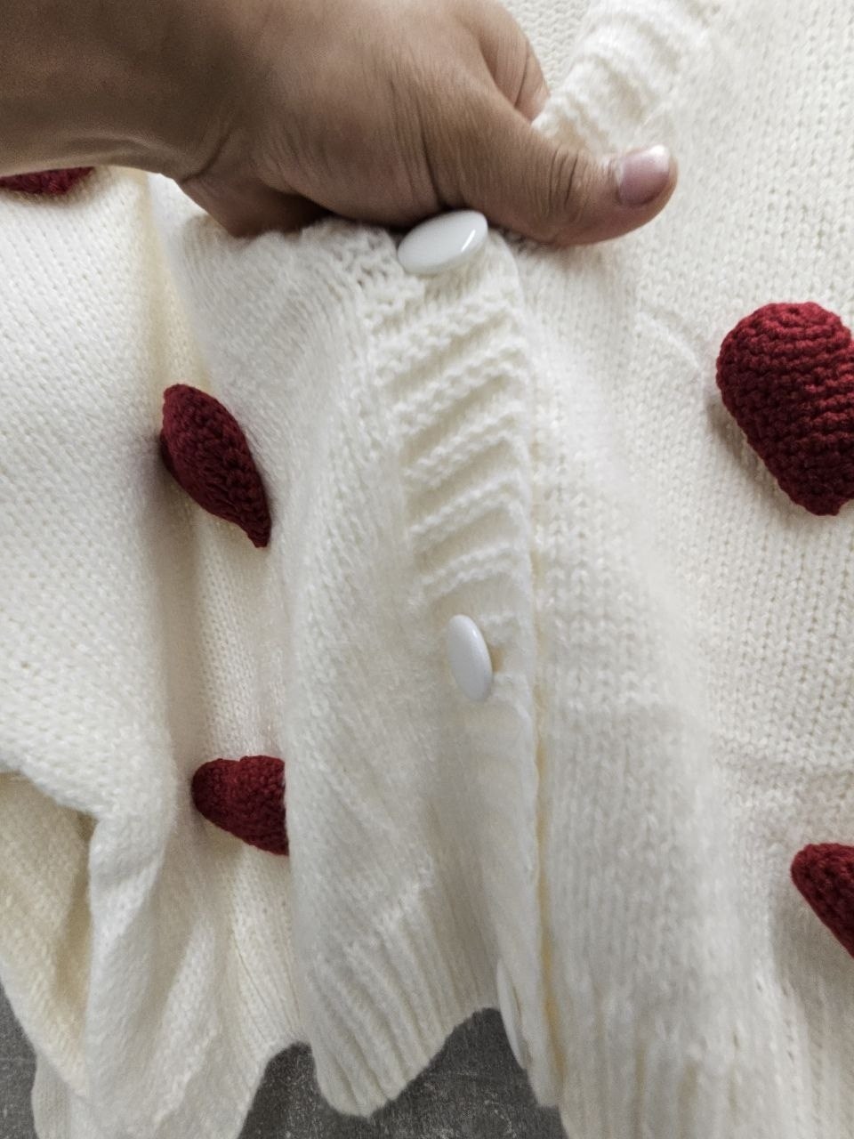 кардиган с сердечками,кардиган женский красный,кофта кардиган,кардиган вязаное,кардиган