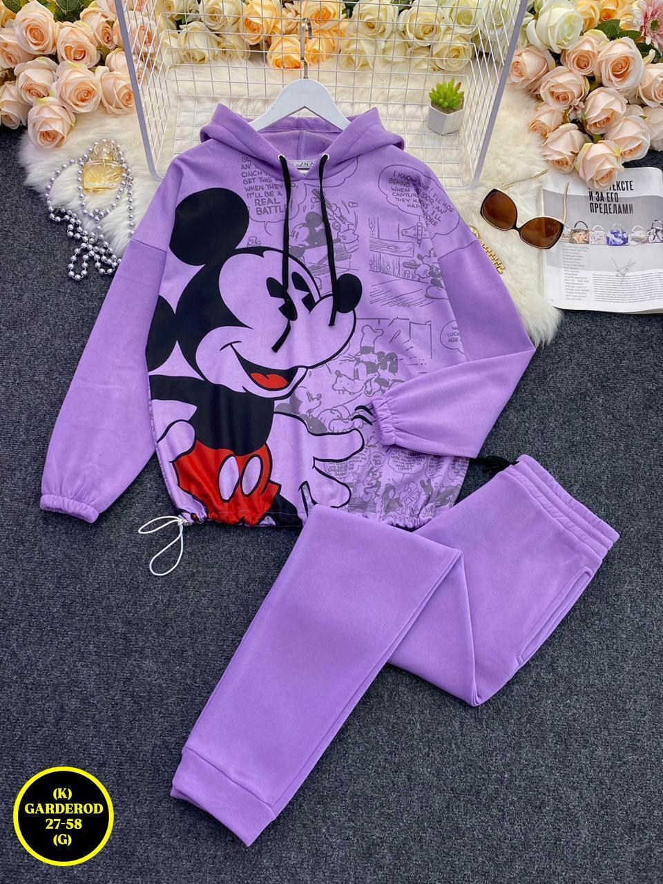 спортивный костюм с микки маусом женский,cпортивный костюм теплый,женский спортивный костюм на флисе,спортивный костюм микимаус женский,костюм на флисе