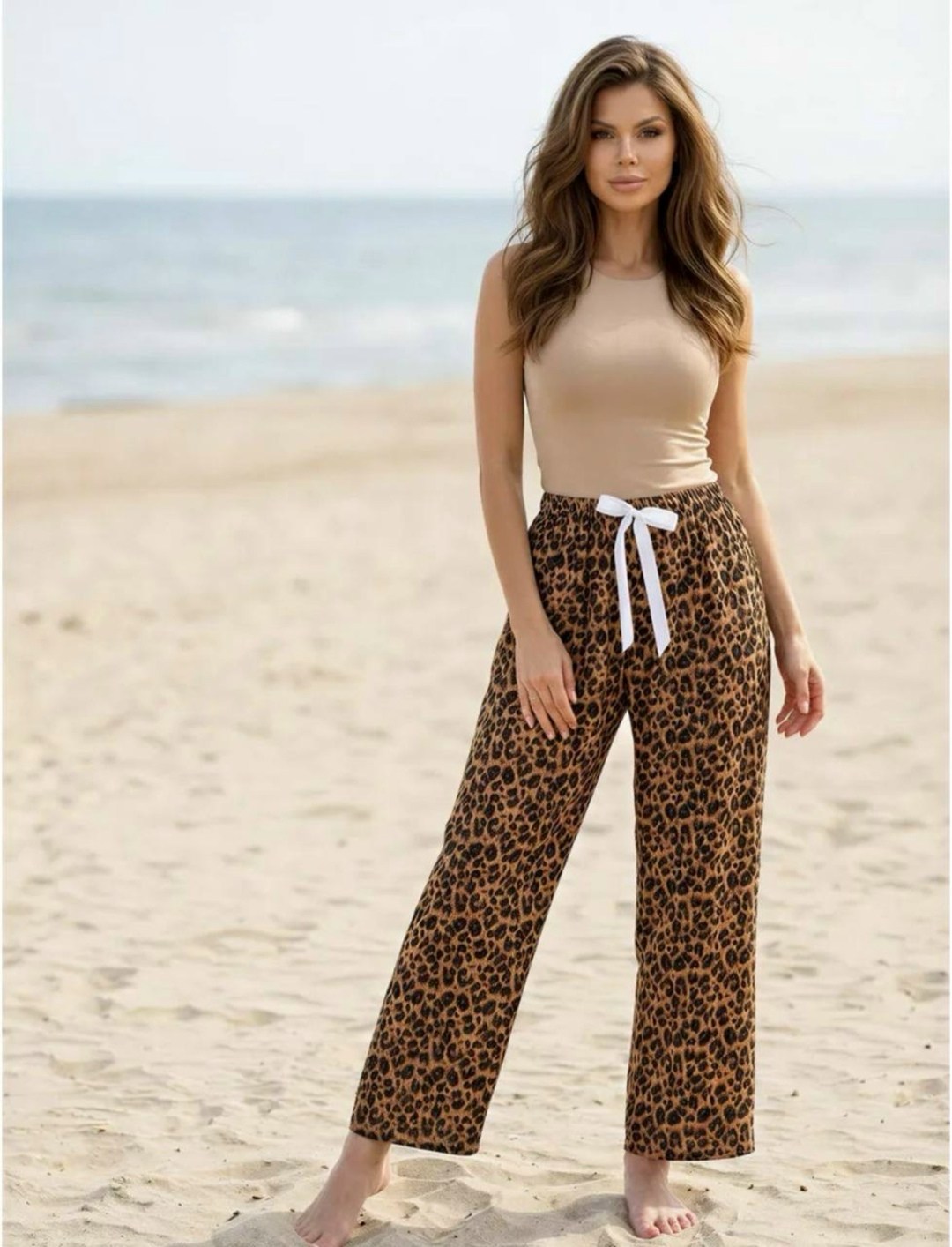 женские брюки,брюки для дома,брюки летние палаццо,леопардовые штаны,широкие брюки