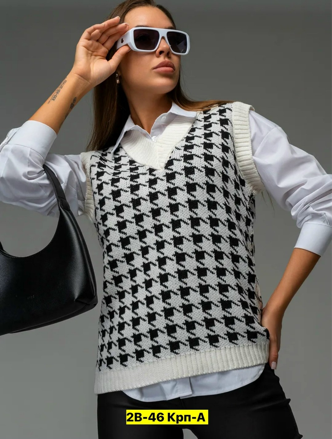 жилет гусиная лапка,жилетка вязаная,жилет вязаный женский,жилет классический,жилет женский трикотажный