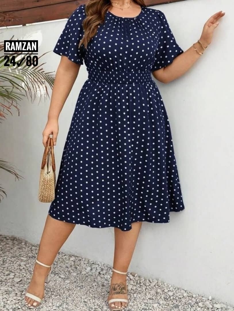женские платья больших размеров,летние платья больших размеров,платья большие размеры,женское платье в горошек,платья в горошек