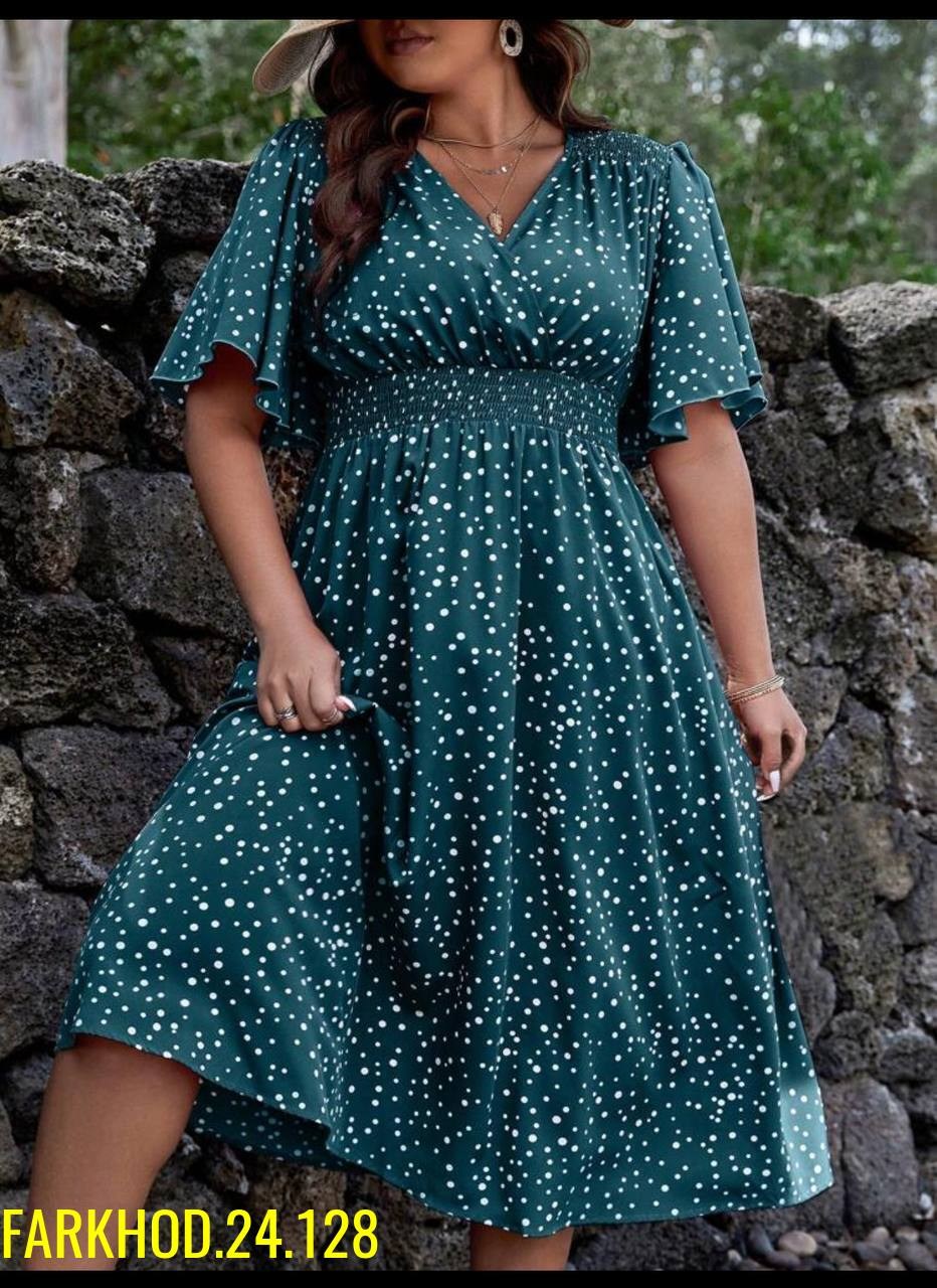 повседневное платье в горошек,платья в горошек,повседневное платье в горох,платье летнее,женские платья больших размеров