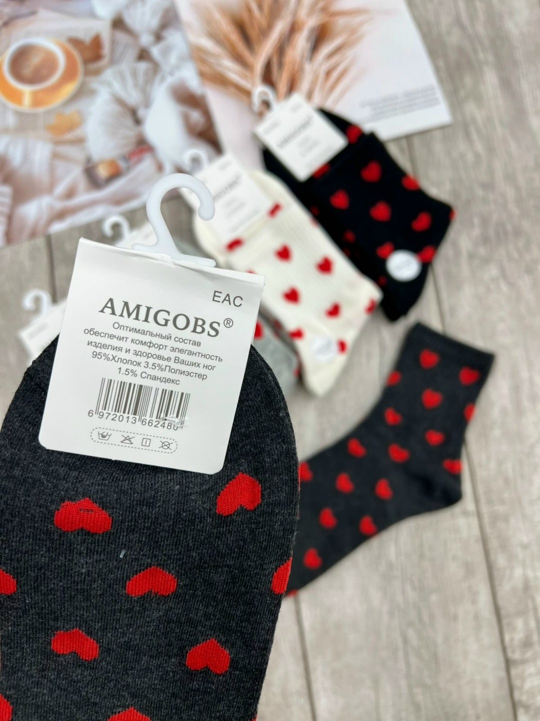 носки женские,носки женские 10 пар,носки женские хлопковые,носки женские с сердечками,носки женские короткие с сердечками