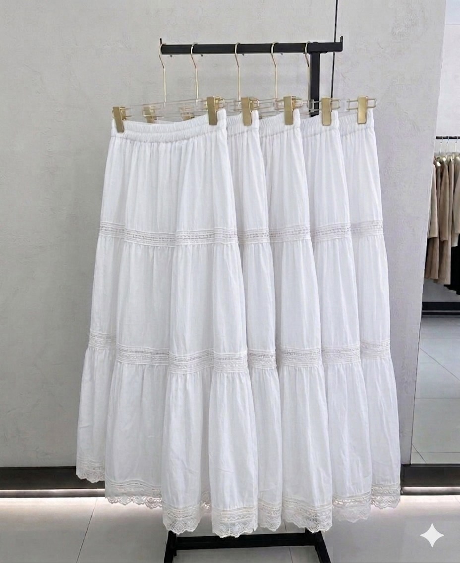 кружевная юбка,юбка с кружевами,длинные юбки,кружевная летняя юбка,юбка средней длины