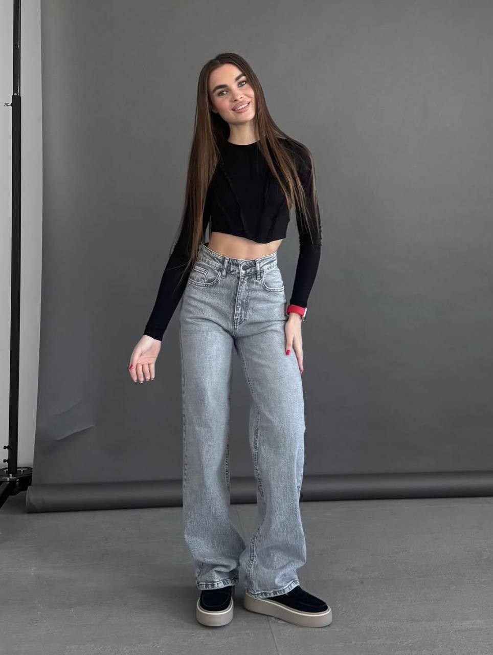 женские джинсы,модные джинсы,джинсы широкие,джинсы женские серые,джинсы палаццо