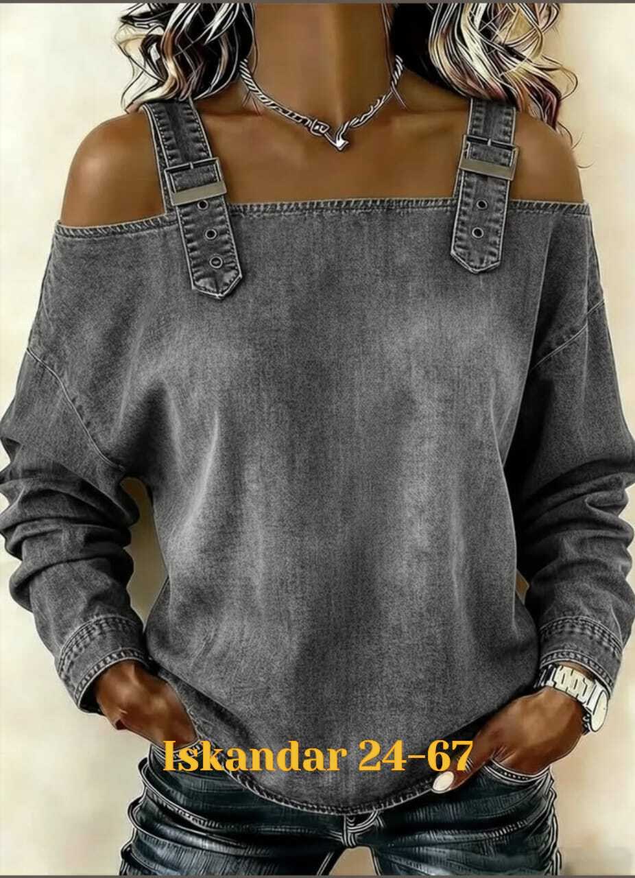 джинсовая блузка,джинсовая блузка с открытыми плечами,джинсовая кофта,кофта женская,джинсовый стиль