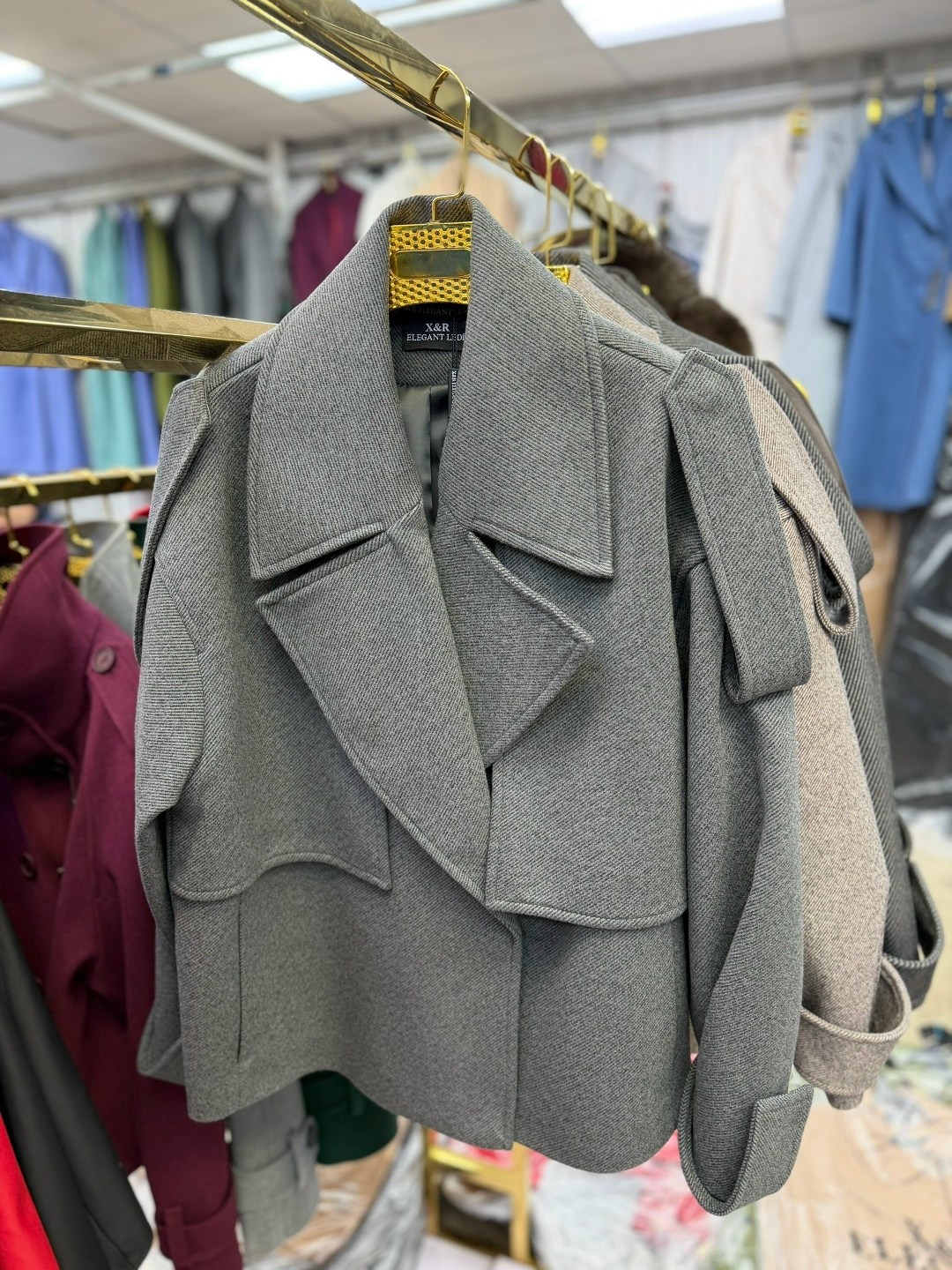 пальто женское,пальто короткое демисезонное оверсайз riscalda,полупальто,пальто и куртки,короткое пальто