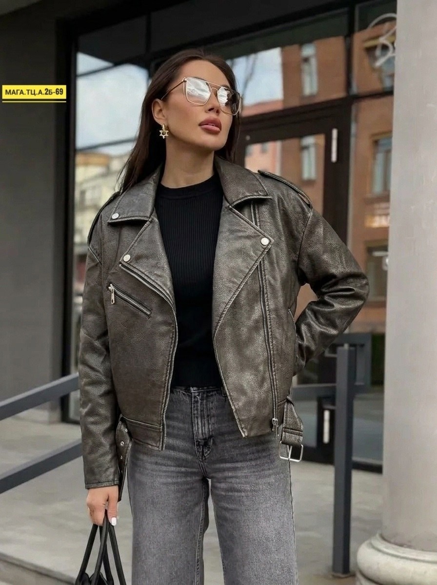 косуха кожаная куртка оверсайз saint shine,женская косуха,косуха,косуха куртка весна-осень кожаная y2k,куртка косуха